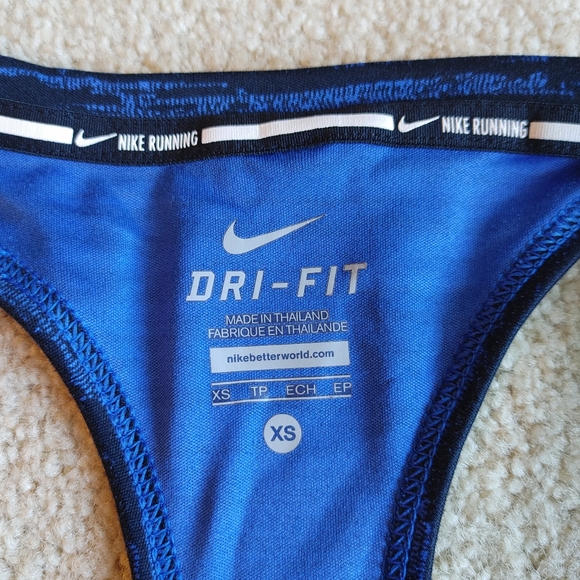 Nike Dri-Fit Racerback Running Tank - Blue and Black - XS - Picture 6 of 6